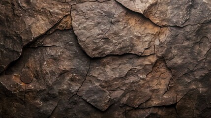 Dark brown rock background with cracks