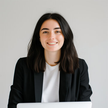 LinkedIn profile picture, 27 years old, white female, very straight