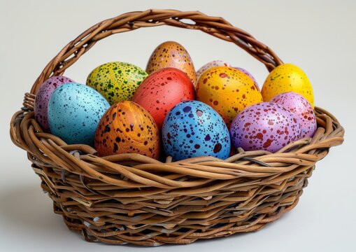 Easter Egg Extravaganza: Basket Brimming with Color