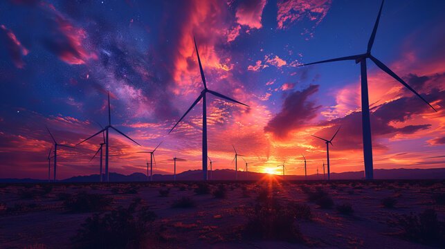 Windmills. a source of renewable energy. 