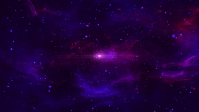 Space background. Flight in space with simulation of galaxies and nebulae. Stunning galaxy. Night sky with stars and nebula. 3D rendering. 4k animation.