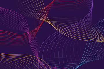 Purple Background With Lines and Curves