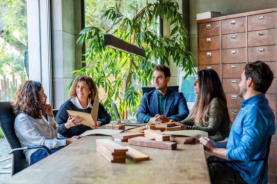 Business people having meeting at office