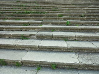 Old stone staircase close up. Steps of stairs along which to climb up