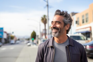 Fototapeta premium Handsome Persian man in the streets of Los Angeles, California