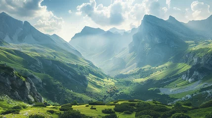 Foto op Plexiglas landscape in the mountains © Jennifer