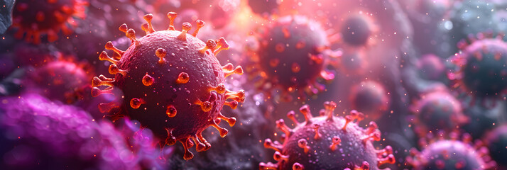 close-up photo of the virus,
Influenza background immune response world coronavirus virus background b cell

 - obrazy, fototapety, plakaty