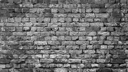 old brick wall close up in gray color