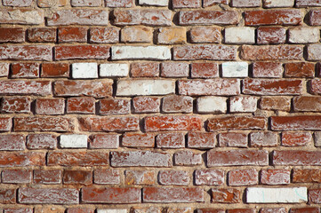 Fototapeta premium in the photo there is a close-up of an old brick wall