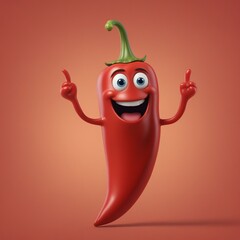 Happy pepper cartoon