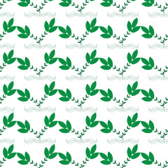 seamless pattern with green leaves