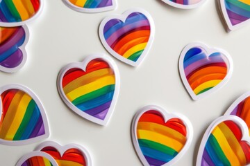 LGBTQ Sticker exhilarating sticker design. Rainbow emotional sticker motive cackle sticker diversity Flag illustration. Colored lgbt parade domsexual. Gender speech individualized
