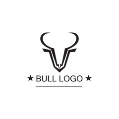 bull head logo template illustration design vector