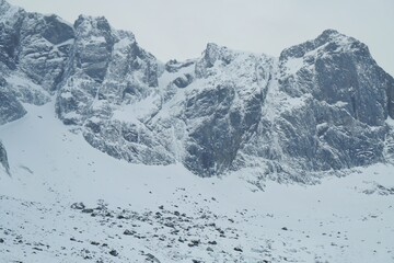 Snow mountain during winter season.