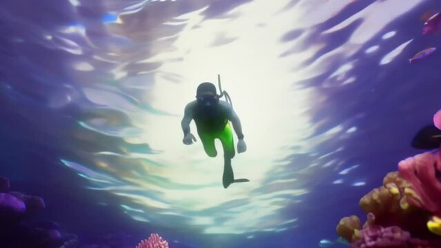 diver in the sea