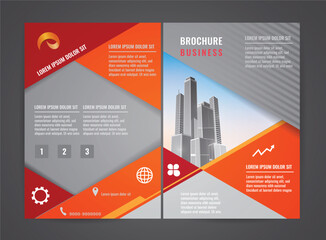 Modern brochure flyer design template. City background business book leaflet cover design, posters, booklets, wallpaper, banners, Urban Scene A4 Corporate Brochure and Presentation Background