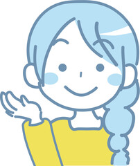 案内・紹介をする女性のイラスト2-3
