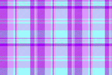 Pure tartan texture plaid, cover vector background textile. Warp pattern check seamless fabric in violet and teal colors.
