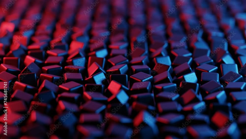Poster Vivid prismatic shapes morphing in 3D space, creating a visually enchanting and dynamic effect.