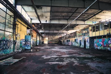 Foto op Plexiglas Old Abandoned Factory  - Verlassener Ort - Beatiful Decay - Verlassener Ort - Urbex / Urbexing - Lost Place - Artwork - Creepy - High quality photo © Enrico Obergefäll