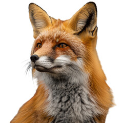 Fototapeta premium red fox isolated on transparent background, png