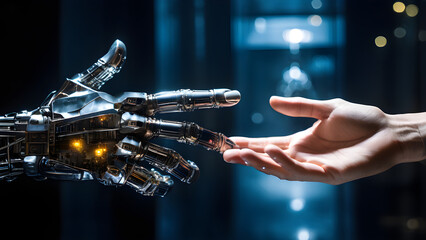 human contacts robot