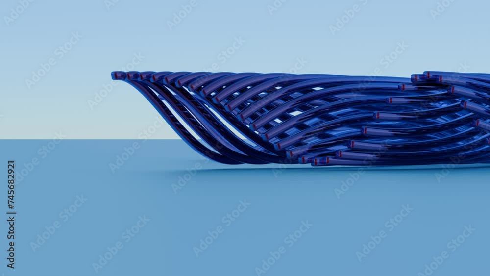 Fototapete lines and geometric shapes in vibrant colors, creating a visually dynamic and energetic representati