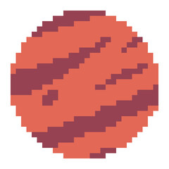 Orange Planet Pixel Art