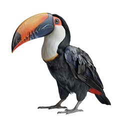 toucan isolated on transparent background, png - obrazy, fototapety, plakaty
