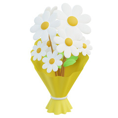 Bright White Primrose Flowers in Yellow Wrapping