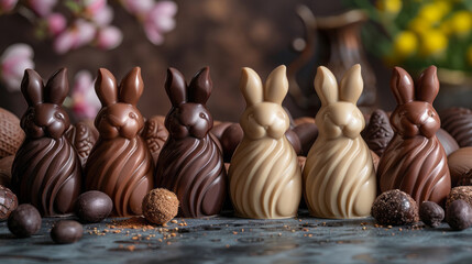 Easter Elegance: Gourmet Chocolate Bunnies