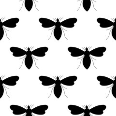 Wasp icon. Flying colored striped insect. Production of healthy eco honey. Spring, summer period. Wings, legs. Hand drawn vector illustration. pattern, seamless , background, wallpaper black white