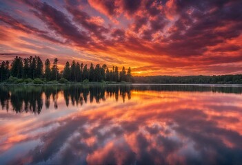 Obraz premium sunrise over the river