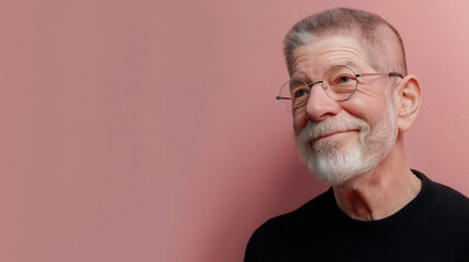 Fototapeta premium White-bearded Man With Glasses