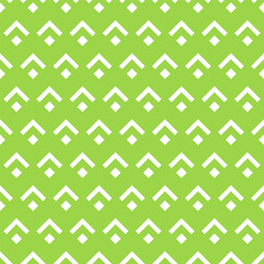 Fototapeta premium Green seamless pattern with white geometric shapes