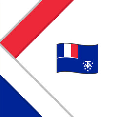 French Southern And Antarctic Lands Flag Abstract Background Design Template. French Southern And Antarctic Lands Independence Day Banner Social Media Post. Illustration