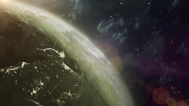 space universe background. abstract outer earth space nebula. seamless looping overlay 4k virtual video animation background