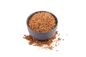 Buckwheat groats in a bowl