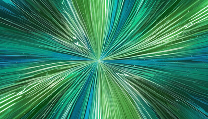 Intricate blue and green patterns and light background
