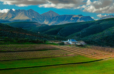 A farmhouse nestled in the Kammanassie mountains near Daskop, Western Cape.