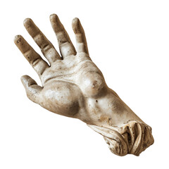 Antique Sculpture Hand Gesture Isolated