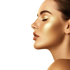 Fototapeta premium Graceful Woman Showcasing Flawless Skin