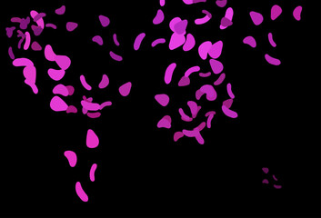 Dark Pink vector template with memphis shapes.