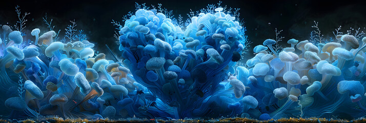 coral reef in the blue sea abstract background
