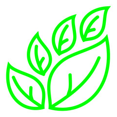 Obraz premium leaf icon isolated on white background, vector illustration