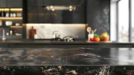 Product presentation with a modern kitchen backdrop