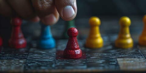 Identifying the best candidate Hand pointing towards a standout digital figure. Concept Candidate Selection, Digital Profile Assessment, Pointing Finger Gesture, Standout Qualifications