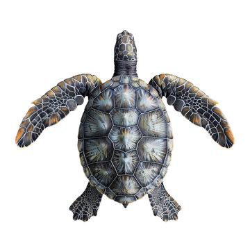 sea turtle isolated on transparent background, png