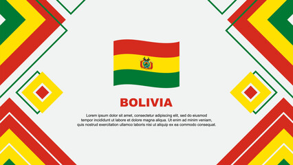 Bolivia Flag Abstract Background Design Template. Bolivia Independence Day Banner Wallpaper Vector Illustration. Bolivia Background
