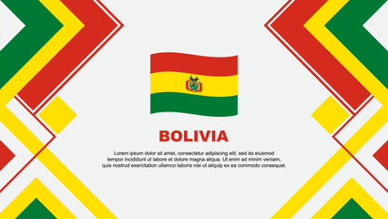 Bolivia Flag Abstract Background Design Template. Bolivia Independence Day Banner Wallpaper Vector Illustration. Bolivia Banner